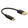 Delock USB įkrovimo laidas Type-A į USB Type-C™ 15 cm