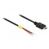 Delock kabelis USB 2.0 Micro-B kištukas > 2 x atviri kabelio galai, galia 20 cm