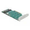 Delock PCI Express x8 Karte zu 2 x intern NVMe M.2 Key M - Bifurcation - Low Profile Formfaktor