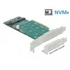 Delock PCI Express x8 Karte zu 2 x intern NVMe M.2 Key M - Bifurcation - Low Profile Formfaktor