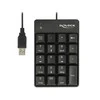 DELOCK USB klaviatūra 19 klavišų juodos spalvos