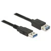DELOCK ilgintuvas USB 3.0 Type-A male > USB 3.0 Type-A Mother 3.0 m juodas