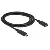 DELOCK ilgintuvas SuperSpeed USB USB 3.1 Gen 1 USB Type-C vyriškas > moteriškas 3 A 1,5 m juodas