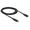 DELOCK ilginimo laidas SuperSpeed USB USB 3.1 Gen 1 USB Type-C male > moteriškas 3 A 2,0 m juodas