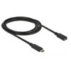 DELOCK ilginimo laidas SuperSpeed USB USB 3.1 Gen 1 USB Type-C male > moteriškas 3 A 2,0 m juodas