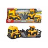„Dickie“ automobilių vilkimo sunkvežimis su „Construction Volvo“ sunkvežimio komanda 32cm buldozeriu
