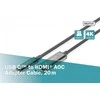 Assmann Electronic DIGITUS USB – C tipo į HDMI AOC FO Adapterio laidas HDMI Versija 2.0 Max 4Kx2K 60Hz 20m