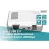Assmann Electronic DIGITUS 2 prievadų USB 2.0 belaidis daugiafunkcis tinklo serveris 300 Mbps
