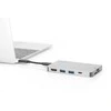 Assmann Electronic DIGITUS USB kelių prievadų kelioninis dokas 6 prievadas 4K HDMI 2x USB-C 2x USB3.0 MicroSD SD/MMC sidabrinis