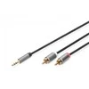 „Digitus Audio“ adapterio kabelis, 3,5 mm stereo lizdas į RCA | DB-510330-010-S