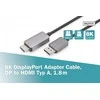 Digitus Kabelinis adapteris DisplayPort – HDMI 8K 60Hz DP/HDMI M/M 1,8m