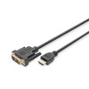 Assmann Electronic ASSMANN HDMI į DVI-D 18+1 laidas 3m juodas masinis