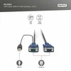 Assmann Electronic DIGITUS KVM kabelis PS2 ir USB konsolėms su KVM 1xHD-15/M 1xVGA HD-15/M 2xPS2 1x USB 1,8m