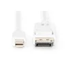 Assmann Electronic ASSMANN kabelis mini DisplayPort kištukas prie displayPort kištukas 2m dvigubas ekranavimas baltas