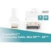 Assmann Electronic ASSMANN kabelis mini DisplayPort kištukas prie displayPort kištukas 3m dvigubas ekranavimas baltas