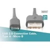 Digitus Assmann Electronic ASSMANN USB 2.0 jungties kabelis tipas A - micro B M/M 3.0m USB 2.0 conform bl