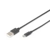 Assmann Electronic DIGITUS USB jungties kabelis tipas A - micro B M/M 1.0m USB 2.0 suderinamas bl
