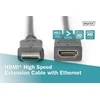 Assmann Electronic ASSMANN HDMI High Speed ilgintuvas A tipas M/F 3.0m su Ethernet Ultra HD 24p auksinis bl