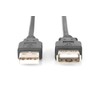 Assmann Electronic ASSMANN USB 2.0 extension cable 3.0m, A M/AF, juodas, AK-300202-030-S
