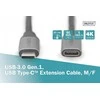 Digitus Skaitmenas | USB-C/M į USB-C/F prailginimo kabelis | DB-300230-010-S | USB-C į USB-C USB C, prijunkite | USB-C lizdas