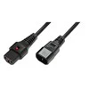 Maitinimo kabelis MicroConnect IEC LOCK C13 - C14, 1m (PC1024)