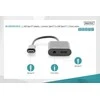 Assmann Electronic ASSMANN USB Type-C skirstytuvo kabelis, tipas C - 3,5 mm+type C M/F/F 0,2m Gen2 5A 10GB Vers. 3.1 CE bl Versija 3.1 CE bl