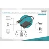 Assmann Electronic ASSMANN USB Type-C skirstytuvo kabelis, tipas C - 3,5 mm+type C M/F/F 0,2m Gen2 5A 10GB Vers. 3.1 CE bl Versija 3.1 CE bl