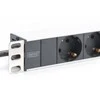 Assmann Electronic DIGITUS 19inch Outlet stripe aliuminio 8x Schuko juodas 16A 4000W In 1x Schuko incl.metal mount kit