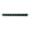Assmann Electronic DIGITUS 48.3cm 19inch Outlet stripe aliuminio 8x Schuko 10A 4000W 1x C14 Plug incl. metalinis tvirtinimo komplektas