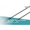 Digitus Skaitmenas | AUX garso kabelio stereofoninis 3,5 mm tarpinis ir moteriškas aliuminio korpusas | DB-510210-018-S