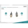 Digitus Skaitmenas | AUX garso kabelio stereofoninis 3,5 mm tarpinis ir moteriškas aliuminio korpusas | DB-510210-018-S