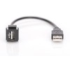 Digitus Modulis Keystone USB 2.0 su su 16cm laidu, jungtis lizdams ir tuščioms plokštėms, moteriška/vyriška, Juodas