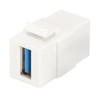 Digitus Modulis Keystone USB 3.0, jungtis lizdams ir tuščioms plokštėms, moteriška/moteris, Baltas