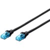 Assmann Electronic DIGITUS CAT 5e U-UTP patch kabelis PVC AWG 26/7 ilgis 1 m spalva juodas