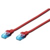 Assmann Electronic DIGITUS CAT 5e U-UTP pataisomasis kabelis PVC AWG 26/7 ilgis 3 m spalva raudona