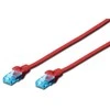 Assmann Electronic DIGITUS CAT 5e U-UTP patch kabelis PVC AWG 26/7 ilgis 5 m spalva raudona