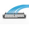 Assmann Electronic DIGITUS Modular Patch Panel ekranuotas 12 prievadų tuščias 1U 10 colių 10 colių stovo montavimo spalva juodas RAL 9005