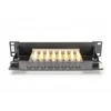 Assmann Electronic DIGITUS CAT 6 E klasės skydelis ekranuotas 8 prievadų RJ45 8P8C LSA 1U 254 mm (10 colių) Rack Mount spalva juodas RAL 9005