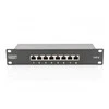 Assmann Electronic DIGITUS CAT 6 E klasės skydelis ekranuotas 8 prievadų RJ45 8P8C LSA 1U 254 mm (10 colių) Rack Mount spalva juodas RAL 9005