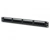 Assmann Electronic DIGITUS Patch Panel 19colių 24Port Cat5e STP neekranuotas montavimas apie LSA juodas RAL9005 be LSA dangtelio