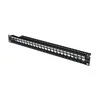 Assmann Electronic DIGITUS Patch Panel Case 1U Keystone Module 24-Port 19Inch RJ45 ir LWL moduliui juodas RAL 9005