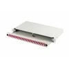 Digitus FO komutacinė panelė su įranga 19'' 1U, 24x LC dx, OM4, adapteriai, stumdoma, pilka