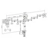 Assmann Electronic DIGITUS Universalus Tripple Monitorius Stovas su tvirtinimo mazgu Triple Monitorius Stalinis laikiklis juodas 90ø Swivel 45ø Tent rotat