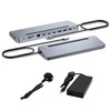 I-TEC USB-C Metal Ergonomic 4K 3x Ekrano prijungimo stotis su PD 100 W + I-tec universalus įkroviklis 100 W