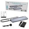 I-TEC USB-C Metal Ergonomic 4K 3x Ekrano prijungimo stotis su PD 100 W + I-tec universalus įkroviklis 100 W