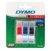 DYMO 3D Juostelės Mechaniniams Etikečių Spausdintuvams 9mm x 3m / raudona/mėlyna/juoda (S0847750)