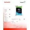 „SEAGATE“ stebėjimo dirbtinio intelekto „Skyhawk“ 12 TB kietasis diskas SATA 6 Gb/s 256 MB talpykla 8,9 cm 3,5 colio CMR helio juodas