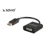 Savio CL-91 vaizdo kabelio adapteris 0,2 m DisplayPort DVI Juodas