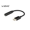 Garso Adapteris - Savio USB 3.1 C į 3.5 mm, Juodas