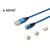 Savio CL-157 USB kabelis 2 m USB 2.0 USB C Micro USB A/Lightning Mėlyna